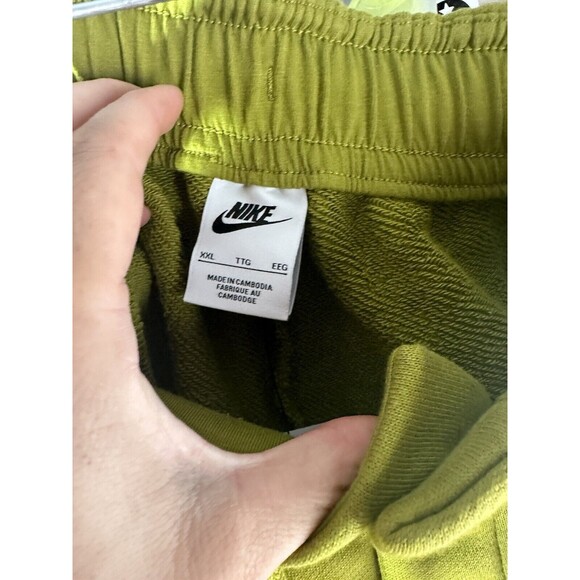 Nike Women Sportswear Modern Fleece Terry Shorts Athleisure Green 2XL - Picture 3 of 3